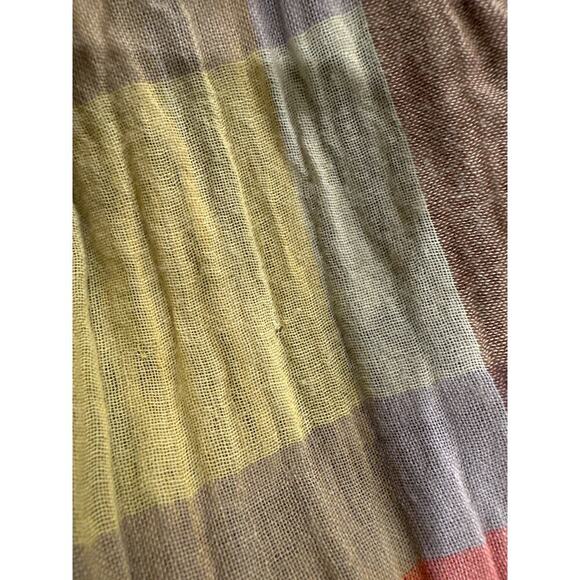 ace & jig Dani V Neck Cotton Plaid Midi Dress Size Small Wish - Picture 12 of 13